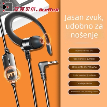 Walkie-Talkie in-ear slušalica – Xiaomi MIUI žičana, nošenje na uho, L-oblike priključak