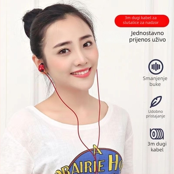 In-ear žične slušalice s mikrofonom, model U24, 20–20000 Hz, 32 Ω, kabel duljine 1,2 m