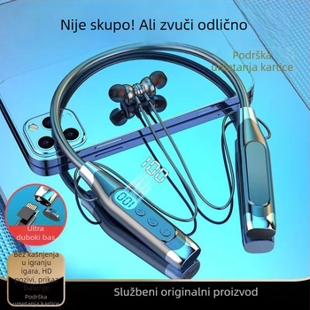 Bežične slušalice za vrat – dugo trajanje baterije, stereo zvuk, Bluetooth 5.0, digitalni zaslon, glasovna kontrola