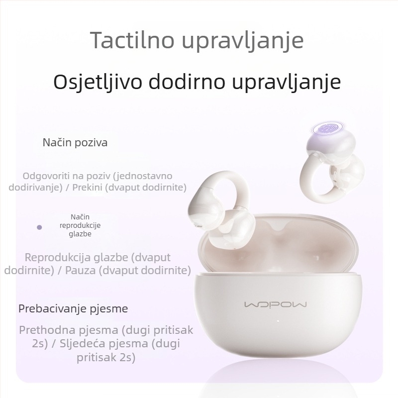 Wopin OWS18 bežične Bluetooth in-ear slušalice, USB priključak, težina 36 g, jednostavan dizajn