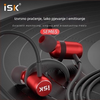 Isk Sem6S in-ear žične Hi‑Fi monitorijske slušalice 3,5 mm priključak