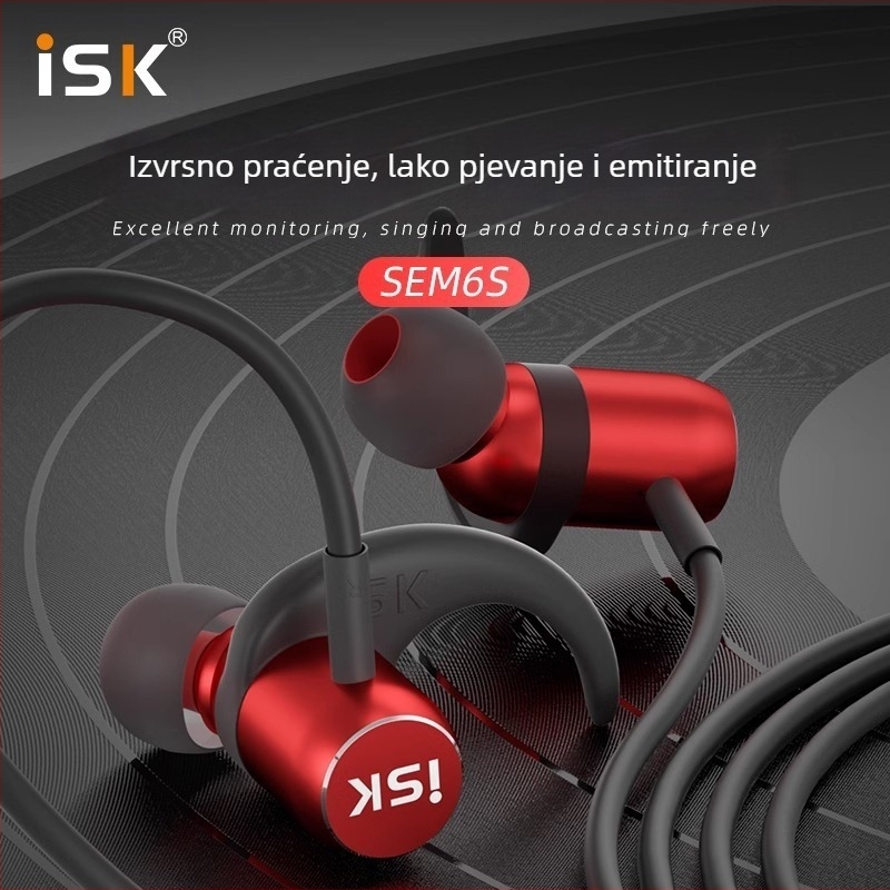 Isk Sem6S in-ear žične Hi‑Fi monitorijske slušalice 3,5 mm priključak