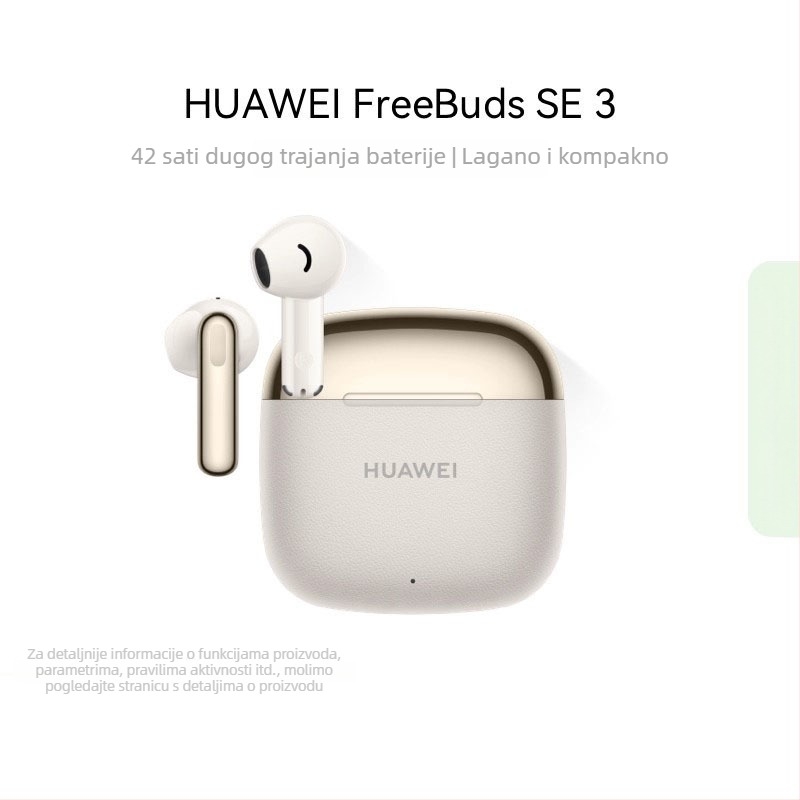 Huawei FreeBuds SE 3 Bežične Bluetooth slušalice, Stereo zvuk, 8+ sati baterije, multi-point povezivanje, Bluetooth 5.0, semi-in-ear