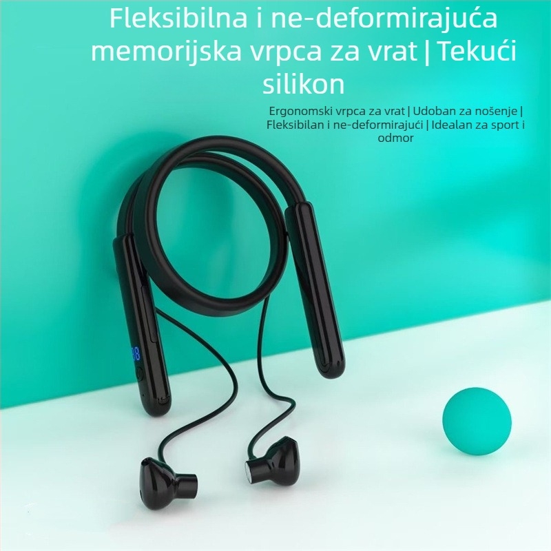 Bežične slušalice za vrat Bluetooth 5.0, stereo, domet 10 m, trajanje baterije 8+ sati