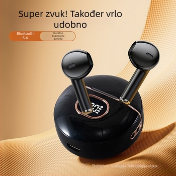 Bežične Bluetooth slušalice J44 s digitalnim zaslonom, Bluetooth 5.3, doseg 10 m, trajanje baterije 4–8 h, in-ear stereo