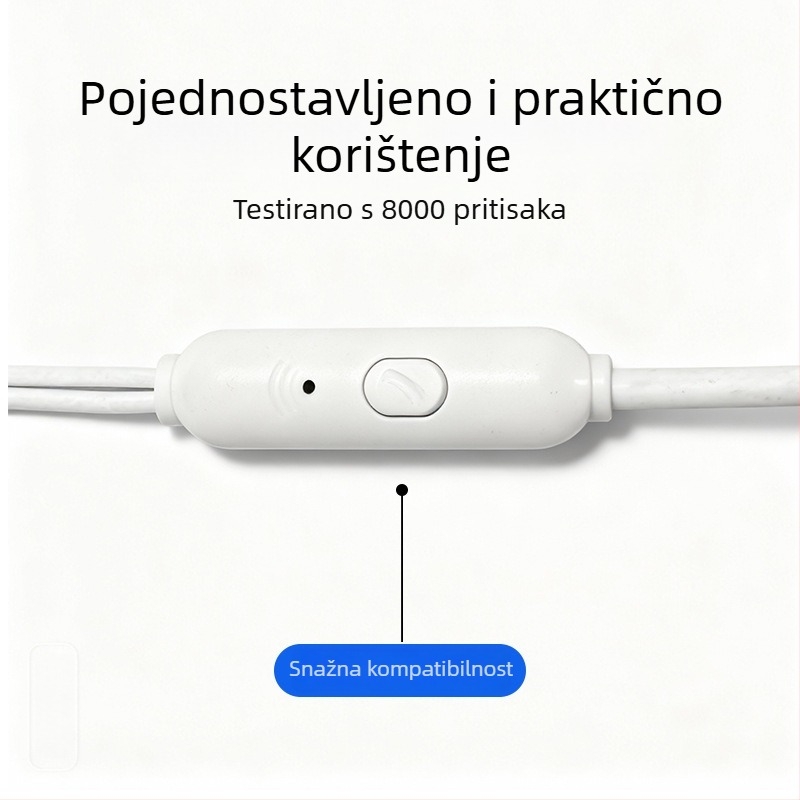 TA28 Žičane in-ear slušalice, 3,5 mm direktni utikač, minimalistički dizajn