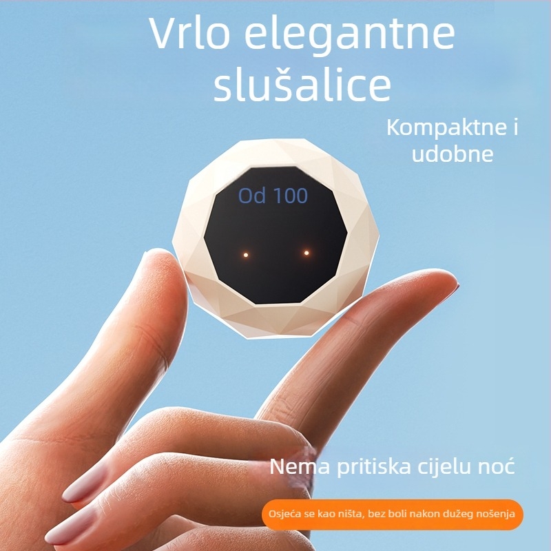 Ziwo bežične slušalice – Bluetooth 5.4, domet 10 m, trajanje baterije 4–8 h, stereo zvuk s obje dvije ušice, semi-in-ear
