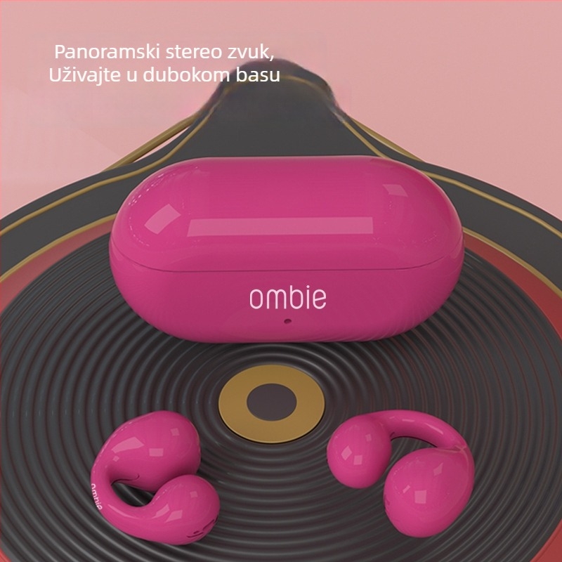 Bežični Bluetooth headset s klipom za uho, kostna kondukcija, Bluetooth 5.3, domet 20 m, trajanje baterije 4–8 h