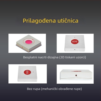 Žično vodootporno kućište SOS gumba