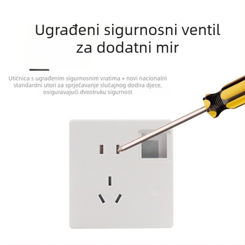 Kućište za petokontaktnu utičnicu od PC-a, skrivena ugradnja, vatrootporan materijal, 10A