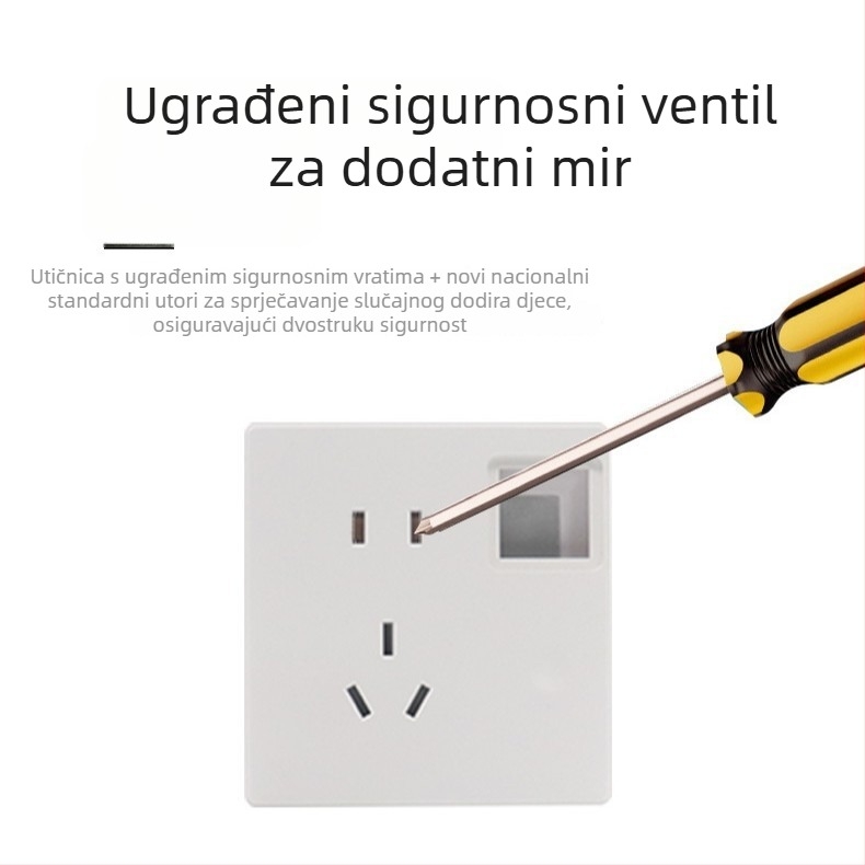 Kućište za petokontaktnu utičnicu od PC-a, skrivena ugradnja, vatrootporan materijal, 10A