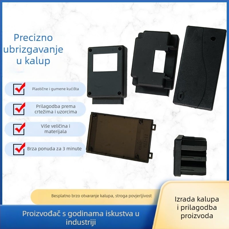 Plastično kućište, ABS/PP/PE, injekcijsko kućište elektroničkog proizvoda, opremljeno s 20 strojeva za injekijsko prešanje.