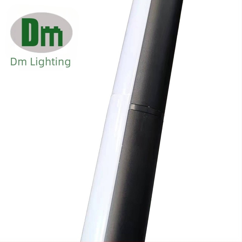 Demi DM295 LED kućište za kutnu svjetiljku — aluminij+PC, crni oksid, za unutarnje atmosfersko podno svjetlo