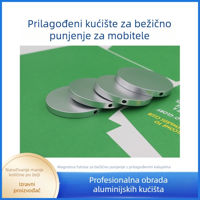 Kućište za bežično punjenje za iPhone, aluminijska legura, model 0025, OEM dostupan