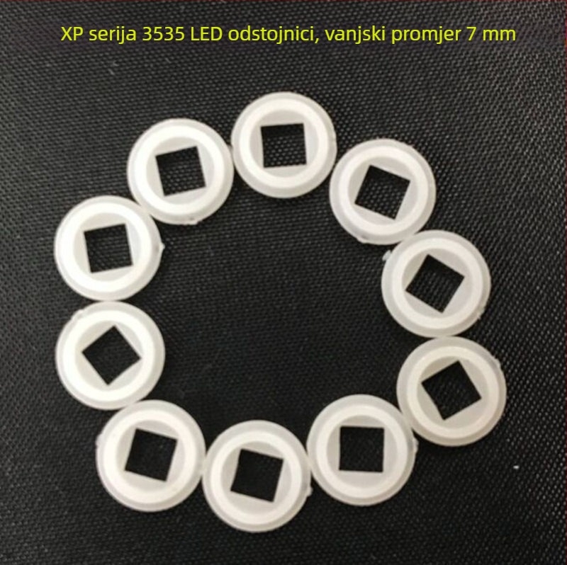 LED aluminijski kućište lampe s izolacijskom podloškom za CREE XP-E/G 3535 XPL V3/V5, 7 mm pozicionirajući prsten