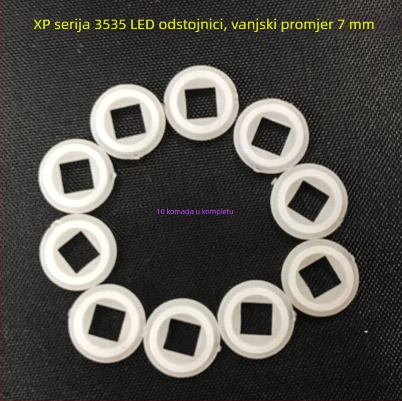 LED aluminijski kućište lampe s izolacijskom podloškom za CREE XP-E/G 3535 XPL V3/V5, 7 mm pozicionirajući prsten