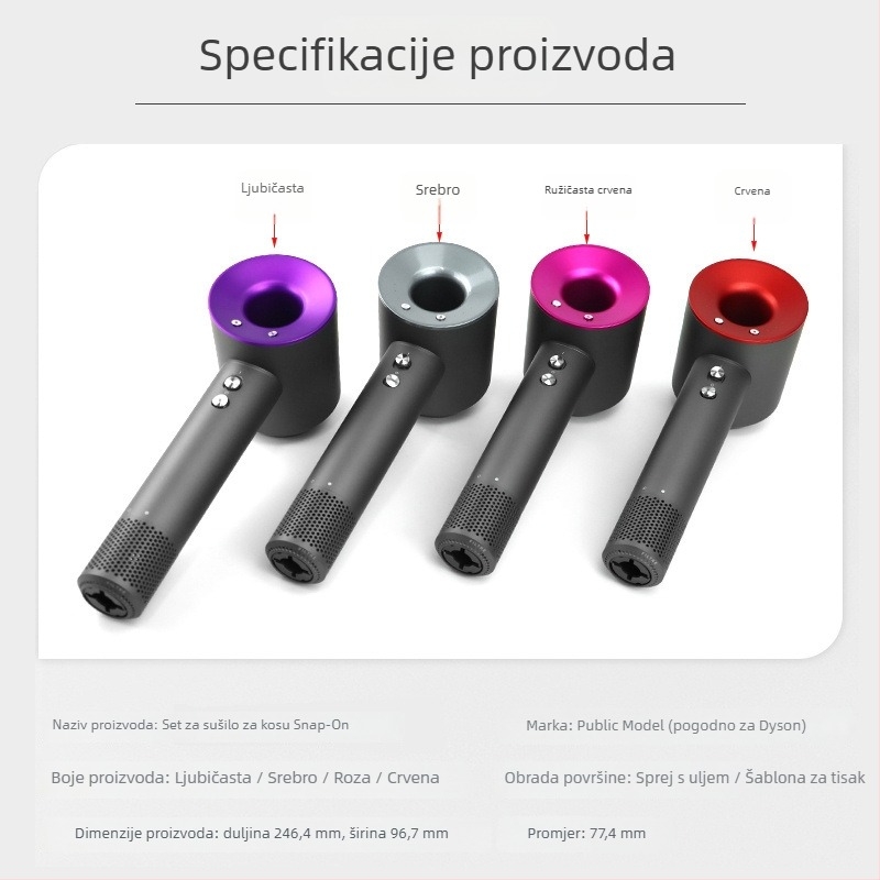 Plastično kućište Dyson sušila za kosu – teflon, negativni ioni, kompatibilno s brushless motorom visokih performansi