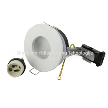 LED Cup držač za strop, IP65 vodootporan, kompatibilan s MR16 i GU10 lampama, uključuje GU10 kutiju za spoj, kućište od cinkovog legura, otvor promjera 70 mm