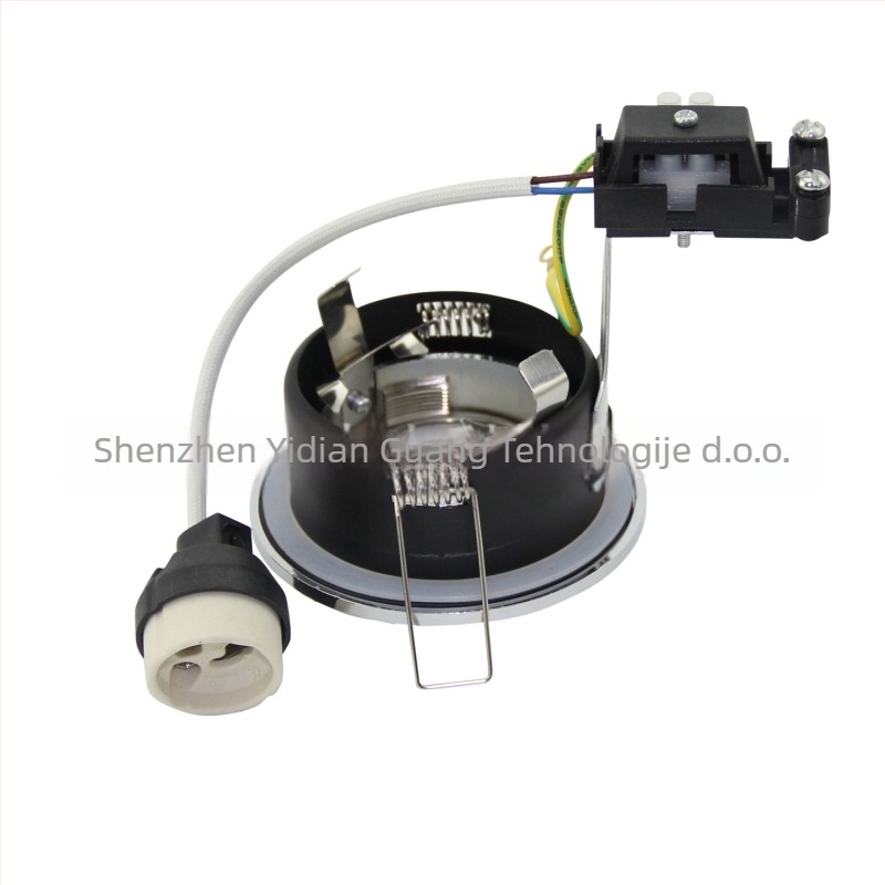 LED Cup držač za strop, IP65 vodootporan, kompatibilan s MR16 i GU10 lampama, uključuje GU10 kutiju za spoj, kućište od cinkovog legura, otvor promjera 70 mm