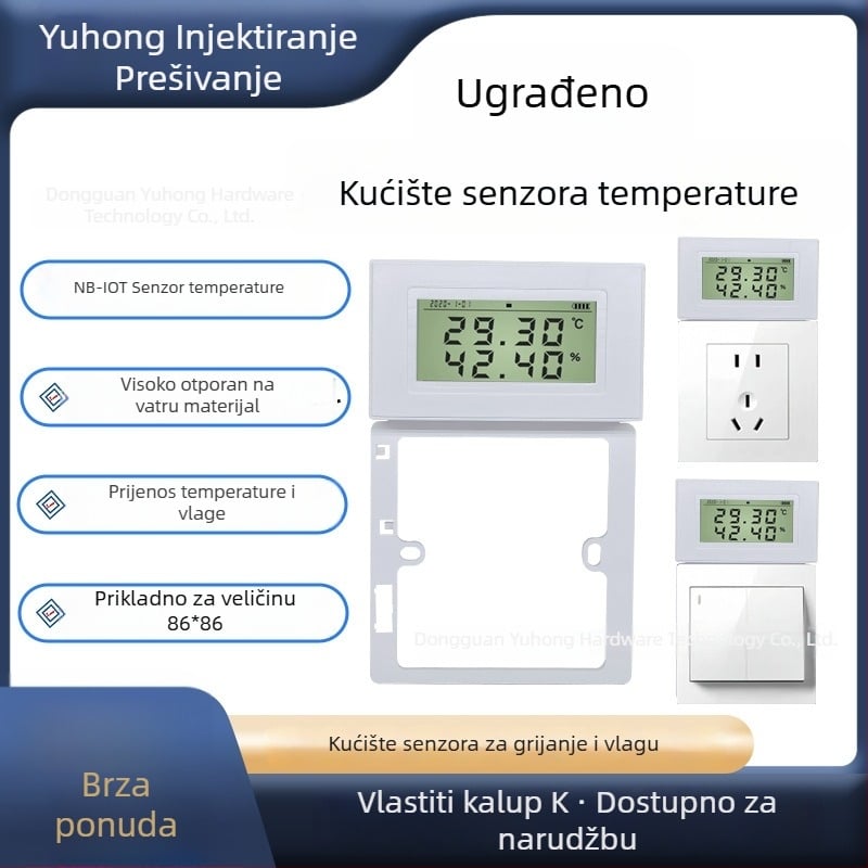 NB-IoT digitalni zaslon, ugrađeno kućište za prikupljanje podataka o temperaturi i vlazi u prostoriji