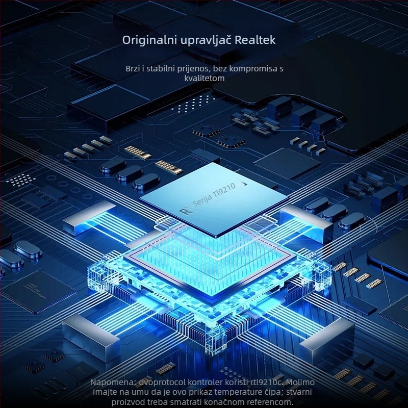 M.2 NVMe NGFF vanjsko SSD kućište USB-C, podrška NVMe i NGFF protokola, aluminijska legura, 8TB, USB 3.2 Gen2