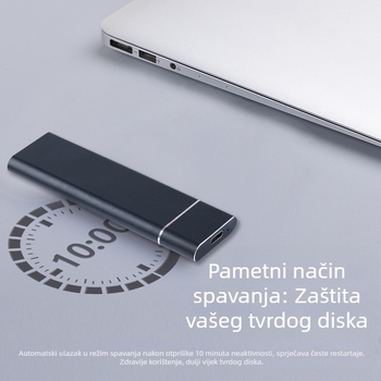 M.2 vanjski kućište NVMe/SATA s dvostrukim protokolom, USB-C 10 Gbps, aluminij, 2 TB, model Yph03
