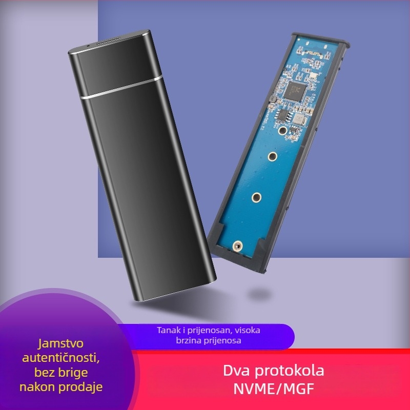 M.2 vanjski kućište NVMe/SATA s dvostrukim protokolom, USB-C 10 Gbps, aluminij, 2 TB, model Yph03