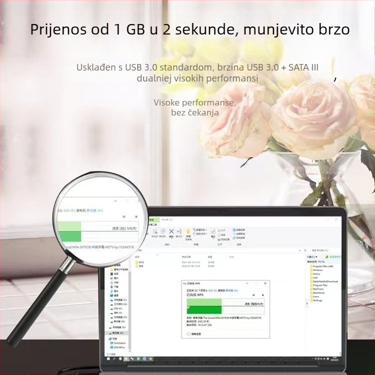 Kutija za tvrdi disk 3.0 – Instalacija bez alata, vanjski SATA, 4TB, ABS