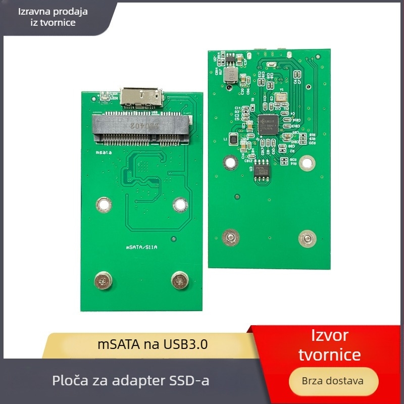 Kućište SSD mSATA za USB 3.0 s JMS578 mostom, OEM, uključuje adapter ploču