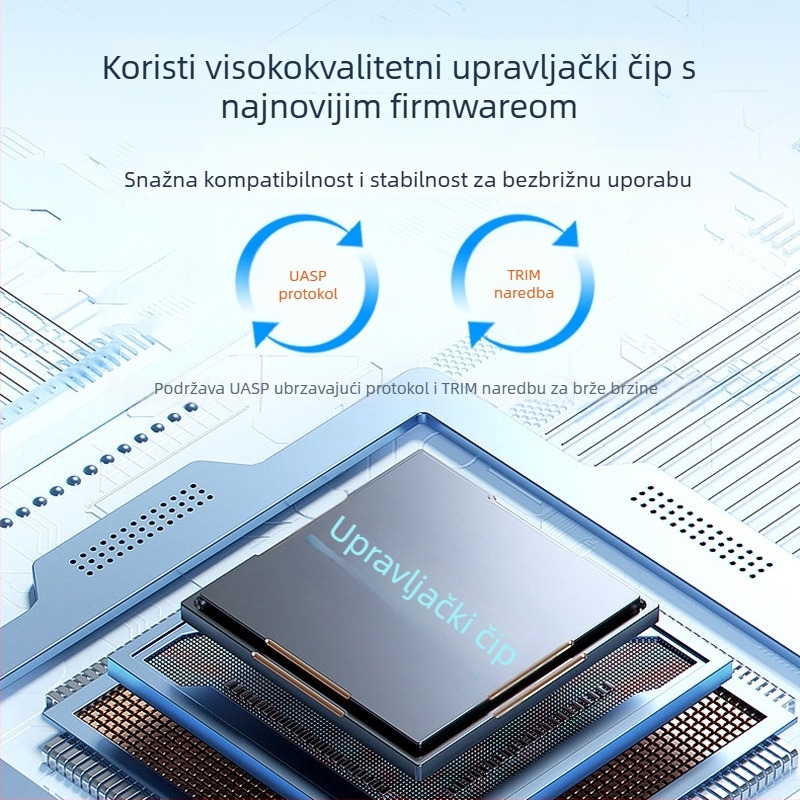 Vanjsko kućište za M.2 SSD s NVMe/SATA dvostrukim protokolom, USB 3.2 Type-C, aluminijsko kućište, do 4 TB