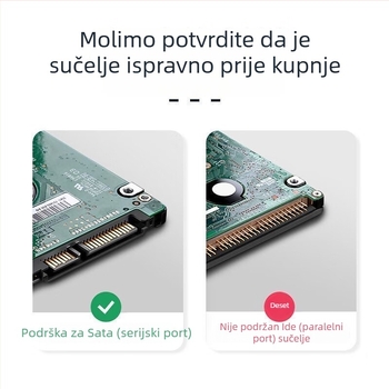 K01-A USB 3.0 SATA vanjska kutija za HDD, ABS+PC, podržava 129GB–4TB, brzina do 5 Gbps uz UASP