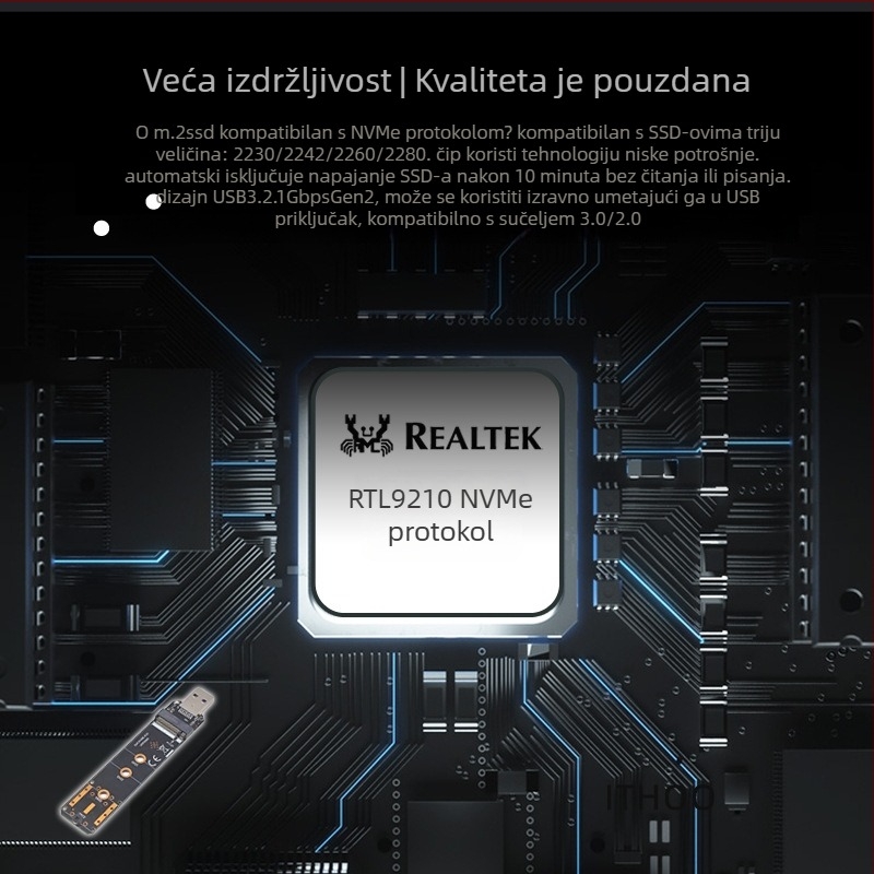Liangteng ENCNVME-R33 NVMe M.2 kućište USB 3.2 Gen2, USB Type-A, do 3TB