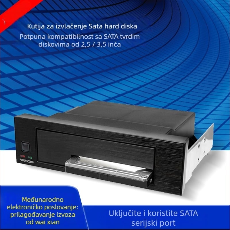 SATA ladica za tvrdi disk — za 3,5/2,5 inča, 2 TB kapacitet, nehrđajući čelik i visokotemperatni plast, SATA hot-swap sučelje, OEM