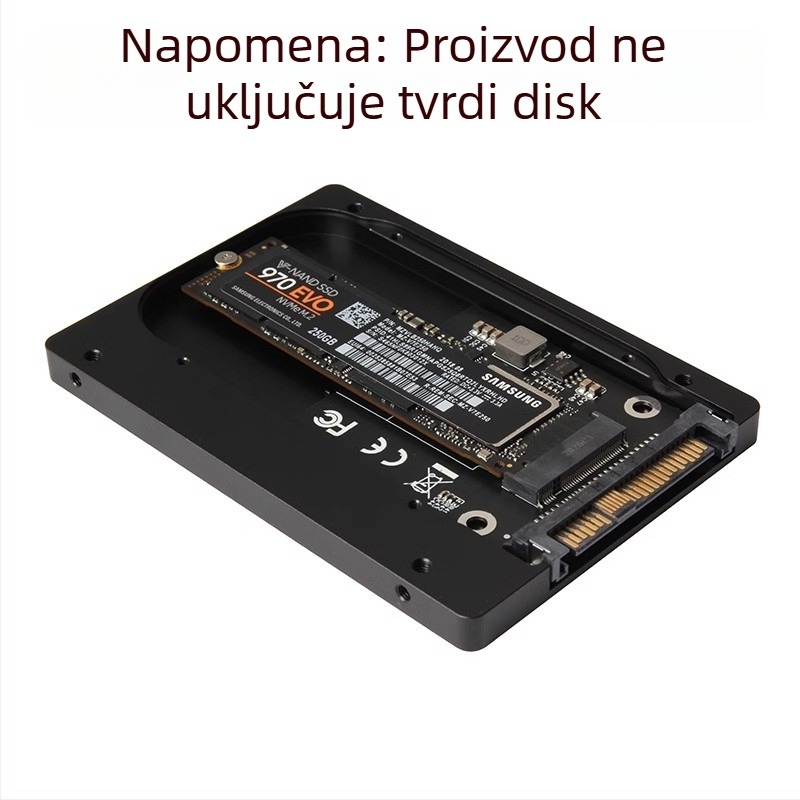 Adapter M.2 na U.2 PCIe 3.0 NVMe – M-key, SFF-8639, CNC aluminijsko kućište za U.2 SSD