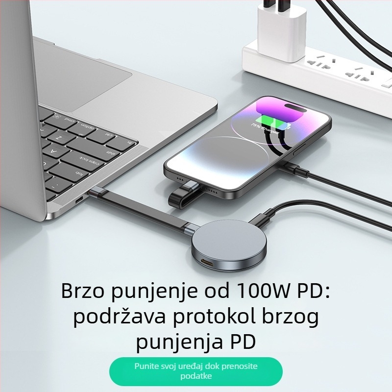 M2 magnetska kutija za tvrdi disk, 10Gbps sučelje, HDMI 4K prikaz zaslona, aluminijsko-silikonska konstrukcija, kapacitet 4TB