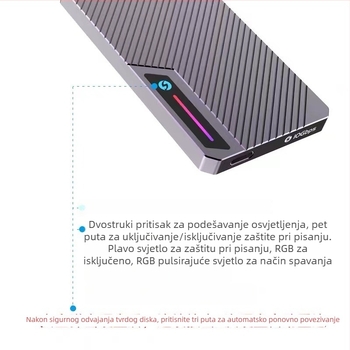 Zebra 007 vanjska kućišta za M.2 NVMe SSD — USB Type-C, 10Gbps, do 2TB, dvostruki protokol kontroler 9210b