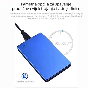 Vanjska kutija za SATA tvrdi disk USB 3.0, model GSF-010, aluminijska legura, podržava do 2 TB