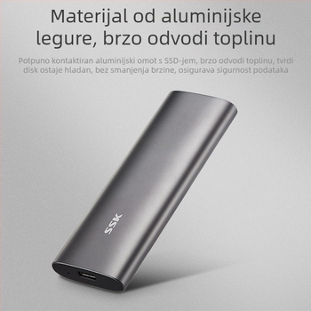 SSK Biao Wang SHE-C321 Vanjska kutija za M.2 NVMe USB 3.1 Type-C Aluminijska Legura 2TB 5Gbps OEM