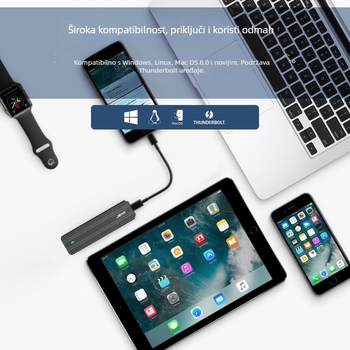 JEYI i9 Seal Gen 2 M.2 NVMe SSD kućište, USB 4.0 10Gbps, aluminijska legura, podržava do 2TB