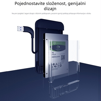 HD252-SU3 USB 3.0 vanjska SATA kutija, ABS ekološki plastični kućište, kapacitet 10TB, brzina do 5Gbps