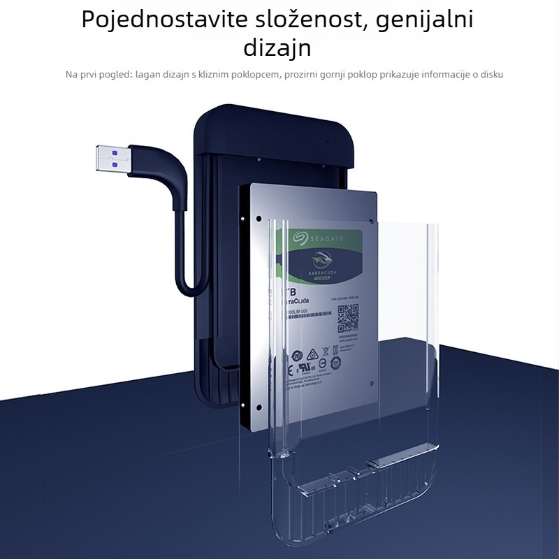 HD252-SU3 USB 3.0 vanjska SATA kutija, ABS ekološki plastični kućište, kapacitet 10TB, brzina do 5Gbps