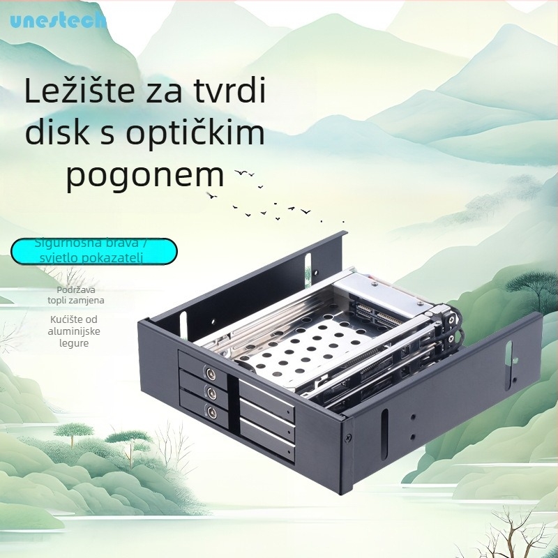 ST5534X Vanjska HDD kućišta s 3 mjesta, SATA sučeljem, zaključavanjem i ugrađenom ladicom za disk, podržava do 6 TB