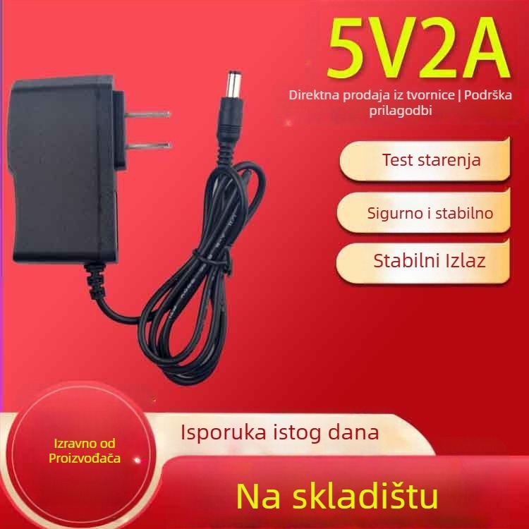 Napajanje 5V2A za mrežne uređaje – zidna montaža, FCC certificirano, preklopno napajanje, 10W