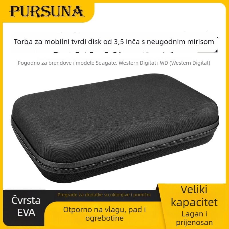 Desktop kutija za 3,5-inčni HDD – otporna na udarce, EVA materijal, model Y35SNB