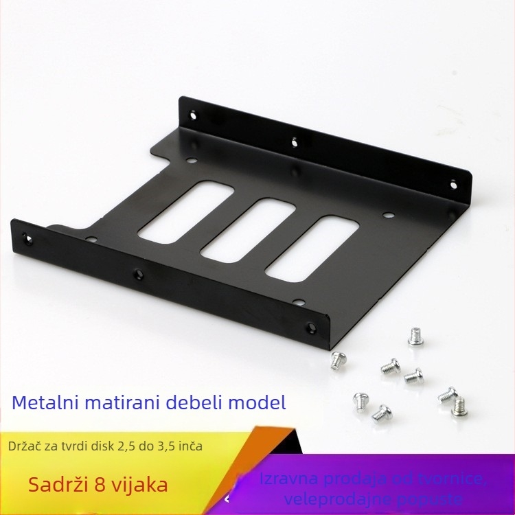 Držač tvrđeg diska 2,5–3,5 inča, metalni stolni okvir, debeo željezni dizajn, podržava HDD/SSD 2,5–3,5 inča