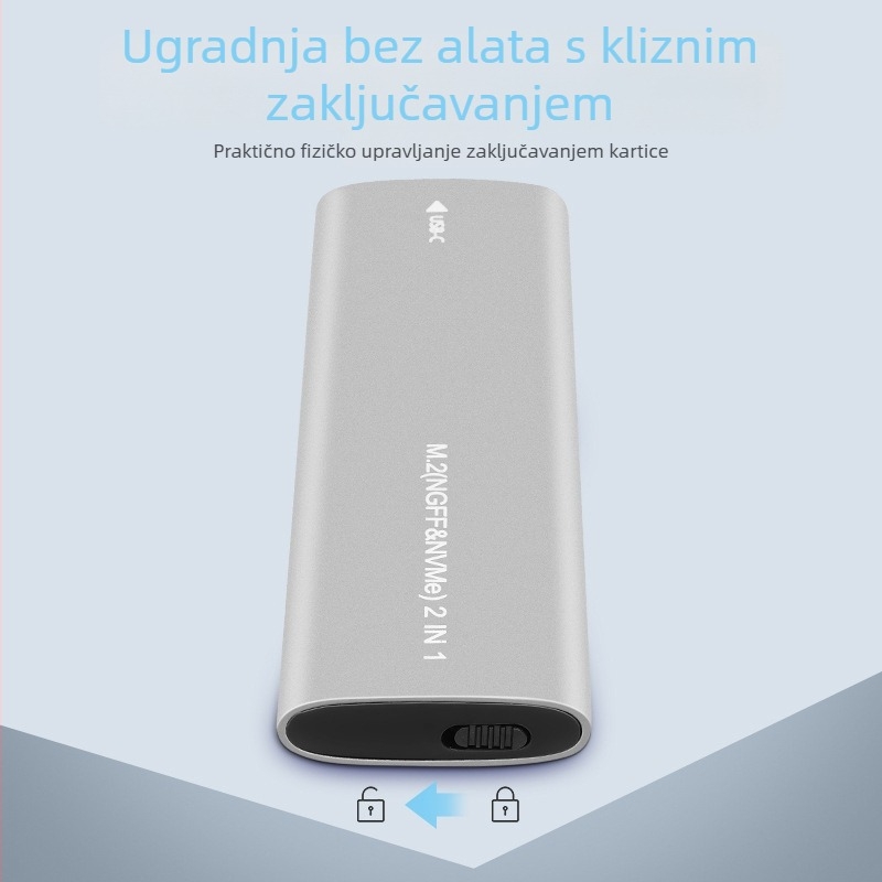 Zeadow ZD-M2350 Kućište SSD M.2 NVMe/NGFF USB 3.1, aluminijski legura, do 2TB, 10Gbps