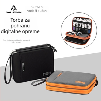 Digitalna višenamjenska torba za kabele, iPad, power bank i tvrdi disk; putni organizator i kozmetička torbica