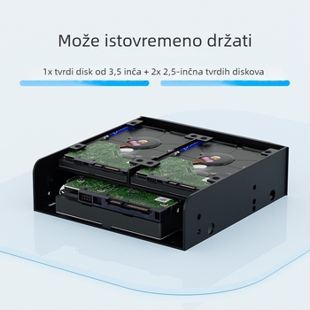 Nosač pretvarača tvrdog diska 5,25 inča u 3,5 inča, ABS, 8 ležišta, model MR-8802N