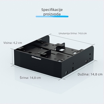 Nosač pretvarača tvrdog diska 5,25 inča u 3,5 inča, ABS, 8 ležišta, model MR-8802N