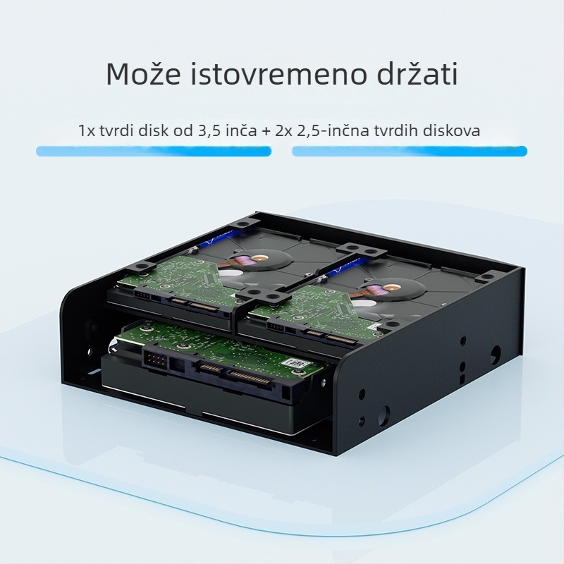 Nosač pretvarača tvrdog diska 5,25 inča u 3,5 inča, ABS, 8 ležišta, model MR-8802N